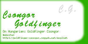csongor goldfinger business card